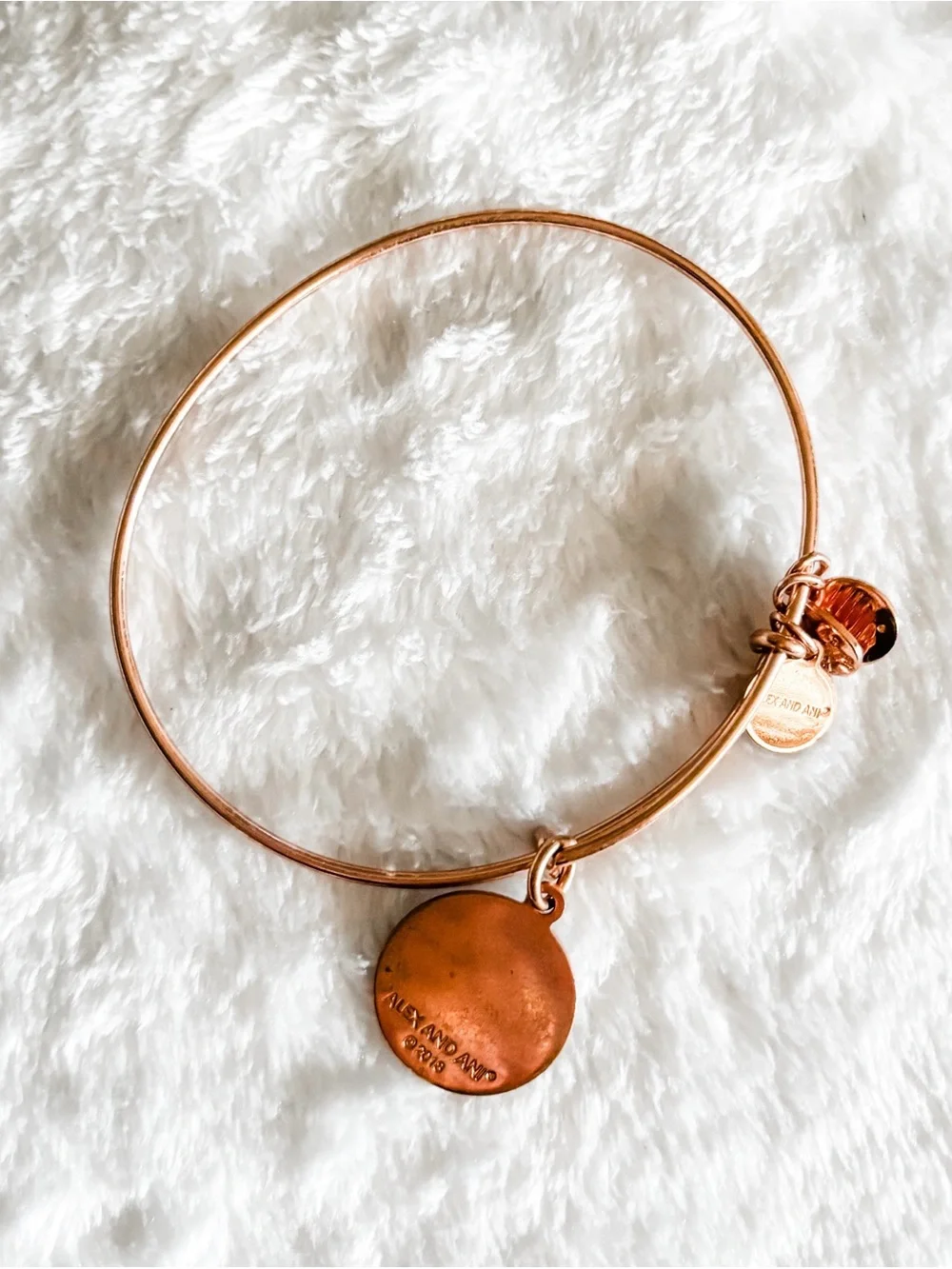 Alex and Ani 'Wild & Free' Charm Bangle Bracelet - Rose Gold